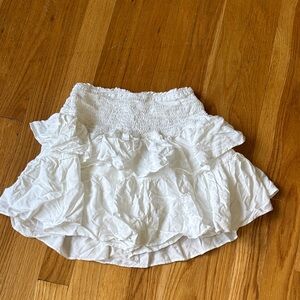 White Ruffled Skirt